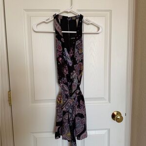 Express Multicolor Paisley Backless Dress